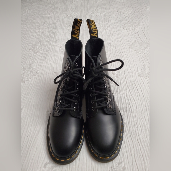 Dr Martens Pascal Verso Smooth Leather Lace Up Boots Size L8 M7 Classic Retro - Picture 12 of 12